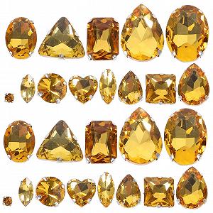 DIY-материалы нерегулярный Коготь Бриллиант Стекло Хрусталь ручного шитья Бриллиант DIY Одежда Свадебное платье ручной работы декоративный Бриллиант Золотой - Фото 1