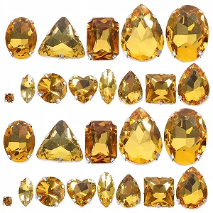 DIY-матеріали Нерегулярний Кіготь Діамант Скло Кришталь ручного шиття Діамант DIY Одяг Весільна сукня ручної роботи декоративний Діамант Золотий - Фото 1