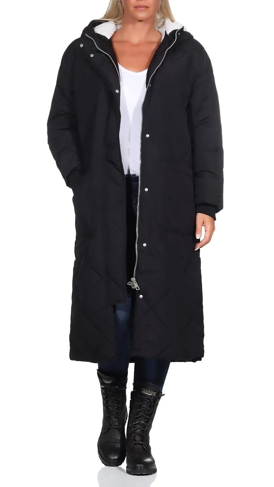 Жіноче стьобане пальто Hailys стьобана парка Ma44lin з капюшоном, фото №1