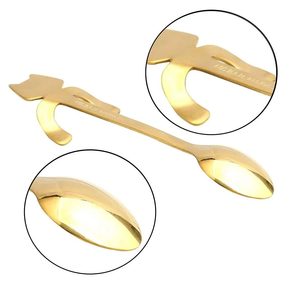 Ложка для кави Тип Міні QQWW Котяча 5 шт. Різнокольорові, фото №4