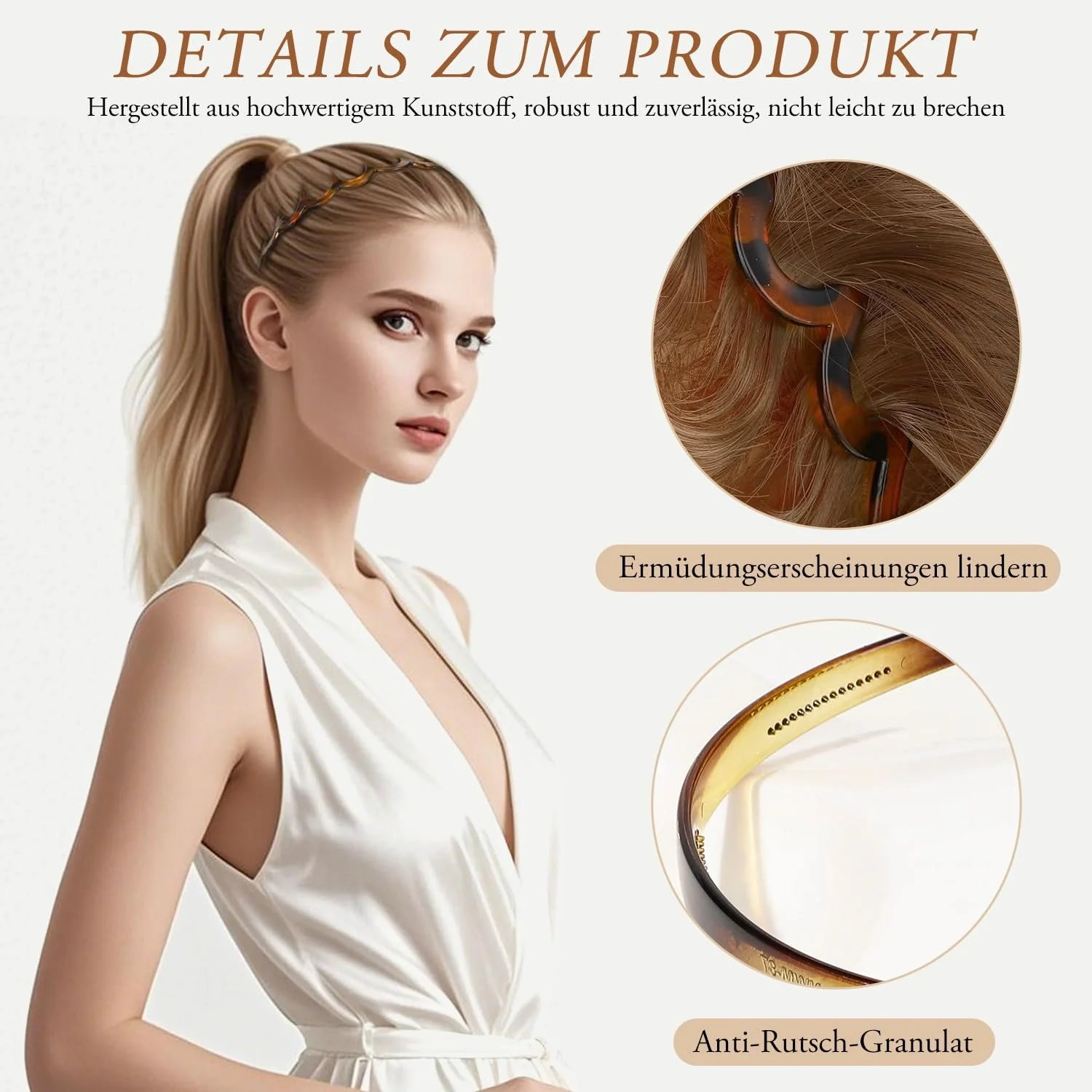 Набір гребінців-обручів для волосся без тиску, фото №4