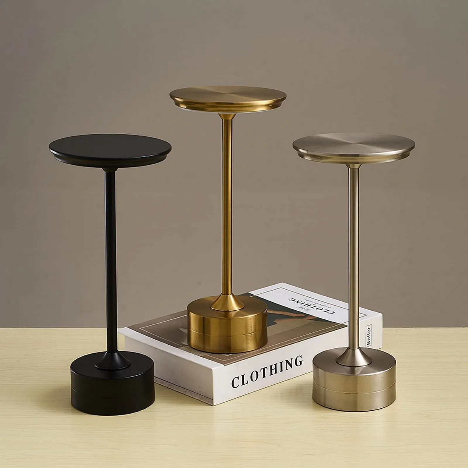 Настільна лампа Haofy Акумуляторна 2000 мАг 3 рівні яскравості Портативна USB-C LED Металева, фото №5