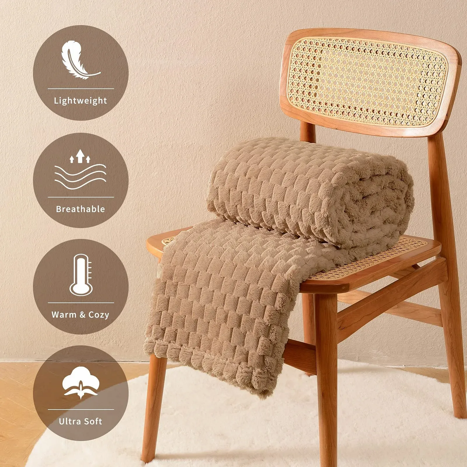 Покривало FY FIBER HOUSE Флісова М'яка, Надзвичайно М'яка Пухнаста, фото №3