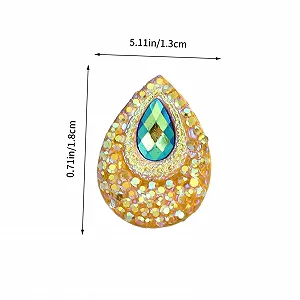 Стразы Каплевидные VILLCASE 200 шт. для одежды, вышивки, украшений, патчей, бисера, аксессуаров, цвет павлиний synthetic.ua - Фото 1