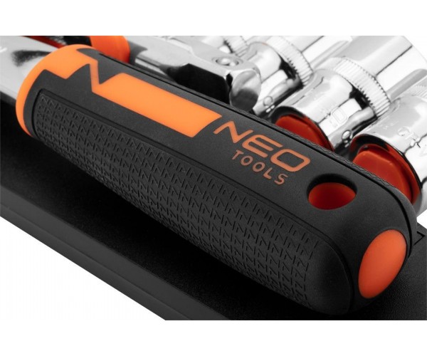 Neo Tools Набір торцевих головок 12шт 1/2", тріскачка 90 зубців CrV, фото №4