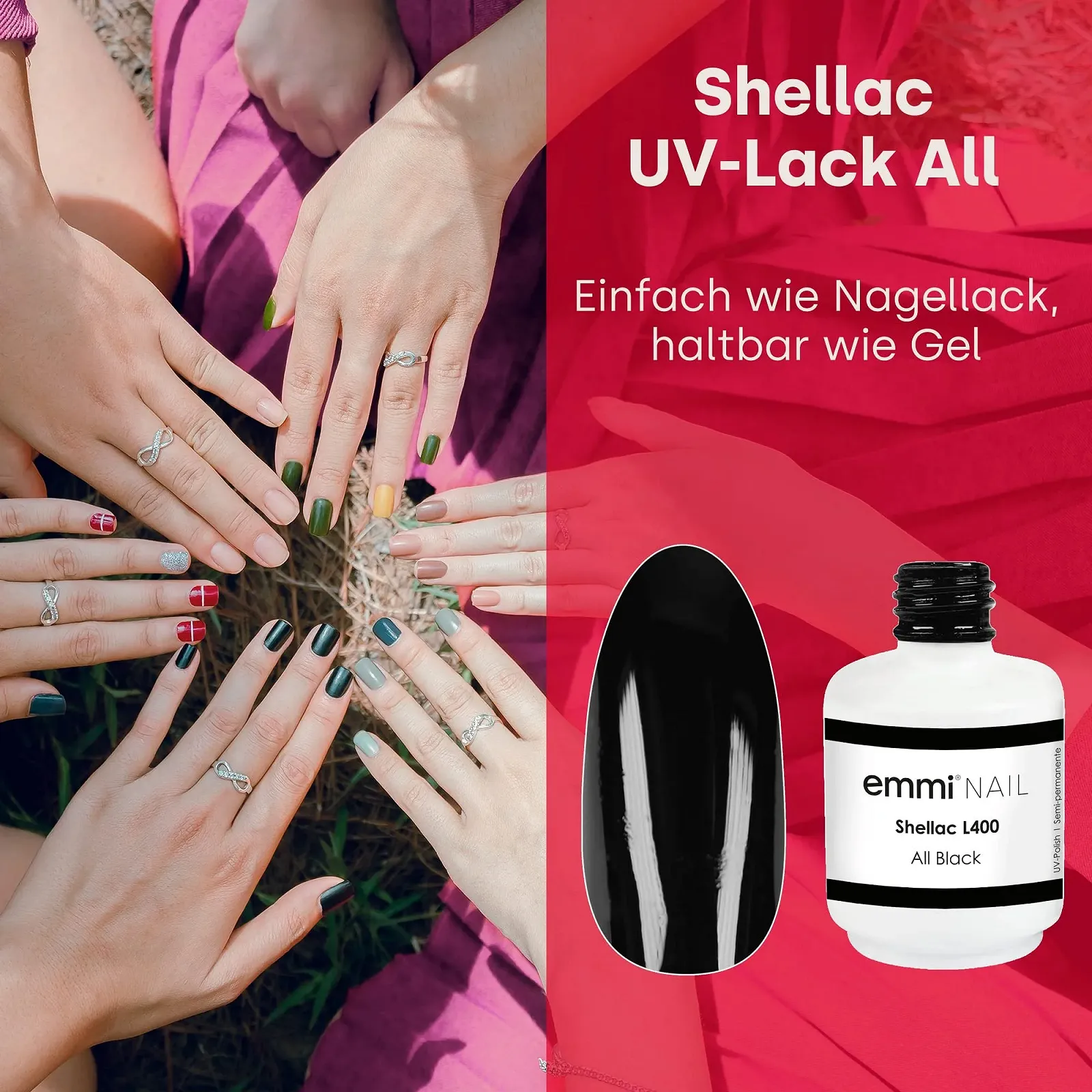 Гель-лак Emmi Nail Shellac I LED UV Лак для ногтей I L400 Черный 15 мл - All Black (Черный), фото №6 Гель-лак Emmi Nail Shellac I LED UV Лак для ногтей I L400 Черный 15 мл - All Black (Черный), фото №6