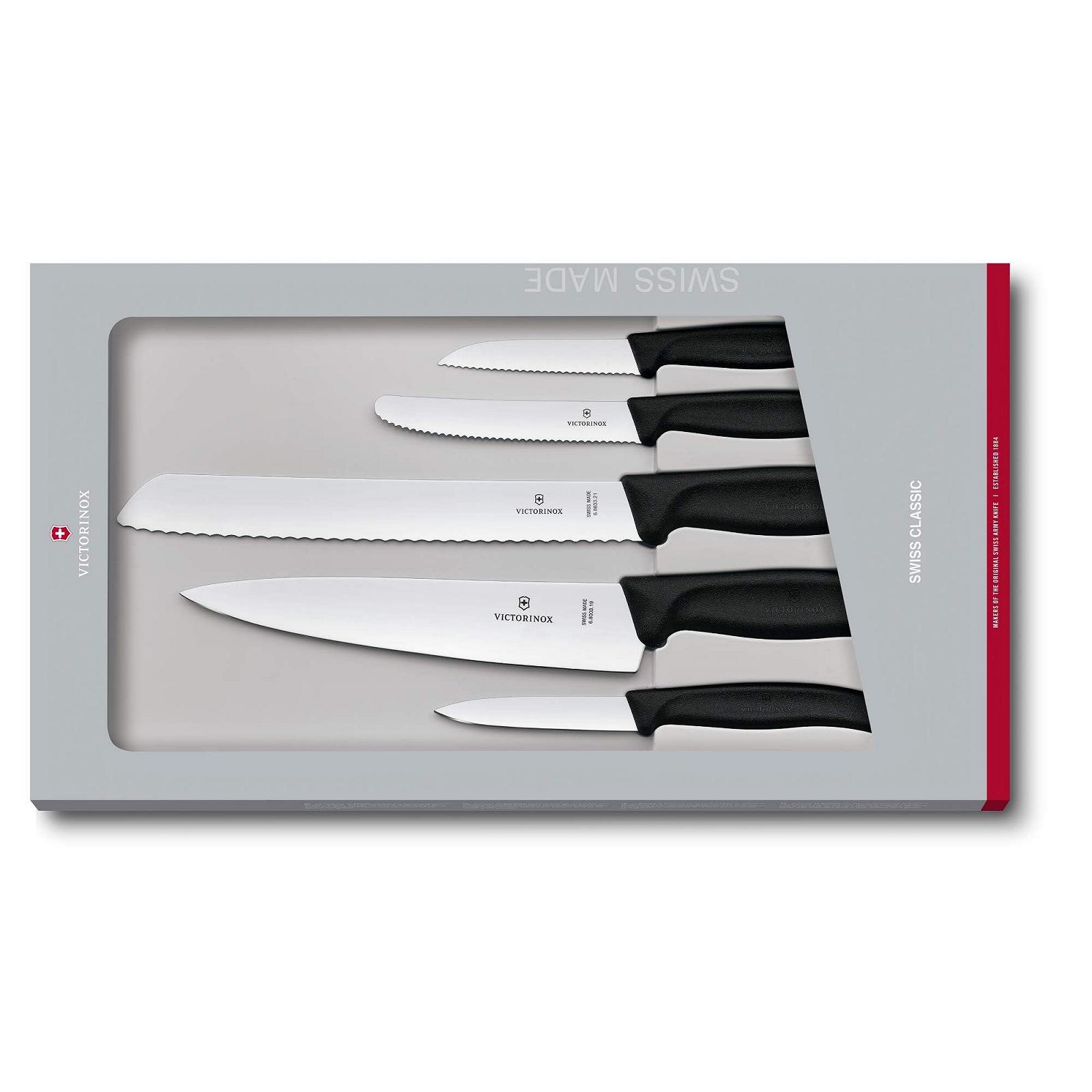 Набор кухонных ножей Victorinox Swiss Classic, 5 шт., Черный, фото №2
