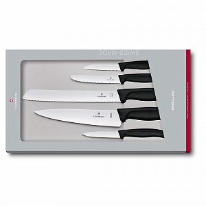 Набор кухонных ножей Victorinox Swiss Classic, 5 шт., Черный synthetic.ua - Фото 1
