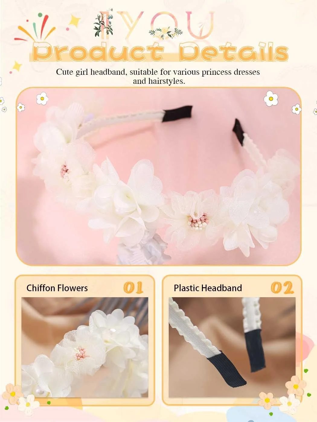 Обруч на голову Квітка IYOU, фото №6