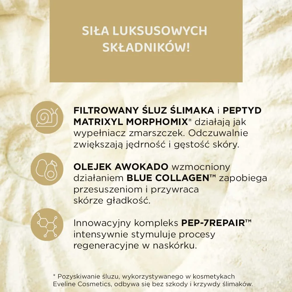 Тканинна маска Eveline Cosmetics Royal Snail Антивікова зі слизом равлика, фото №6