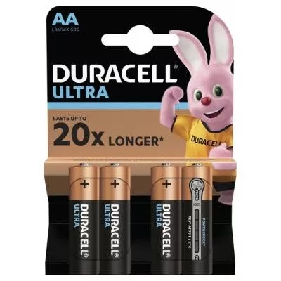 Батарейка Duracell AA Ultra Power LR6 4 5004805, фото №1 Батарейка Duracell AA Ultra Power LR6 4 5004805, фото №1