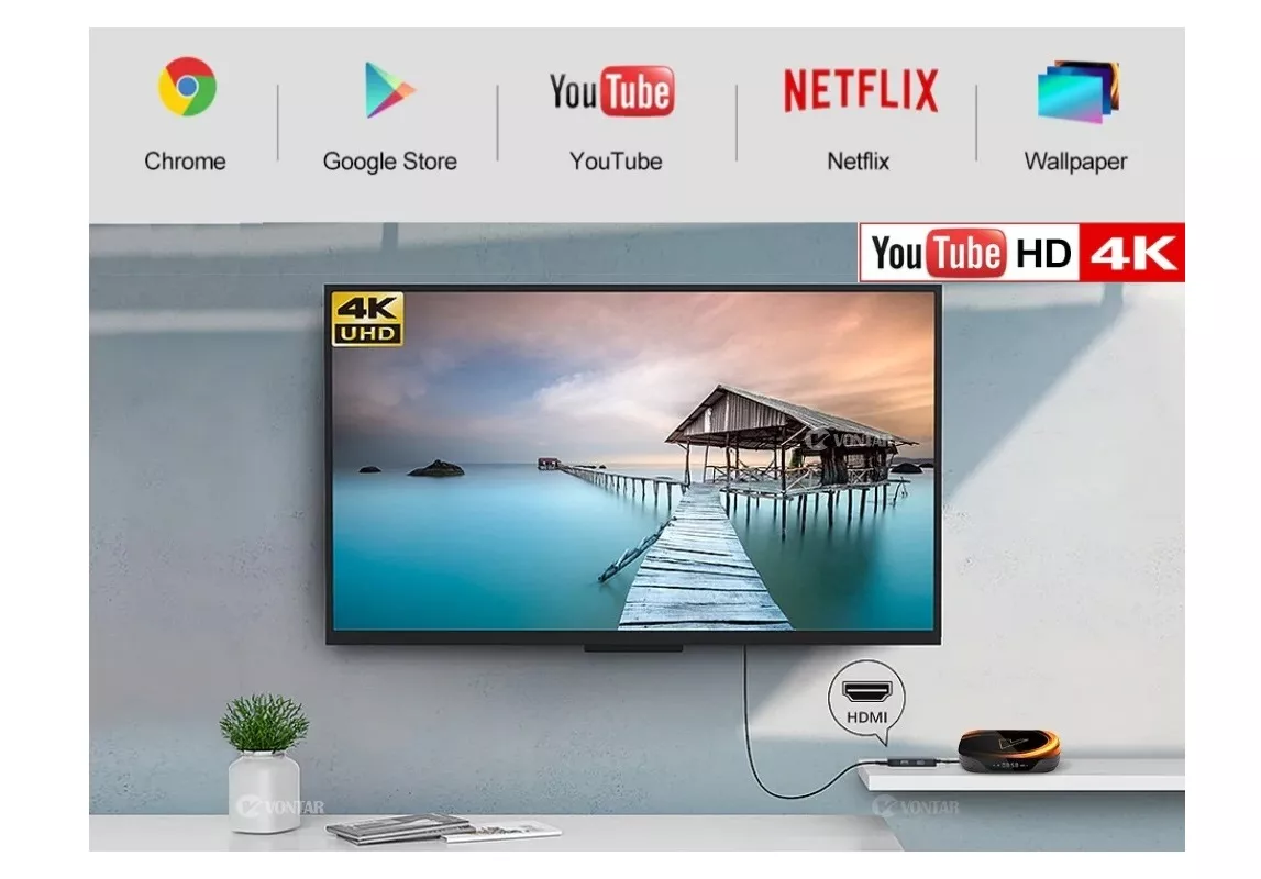 Медиаплеер Vontar X3 4/32Gb AndroidTV + G10S (Amlogic S905X3), фото №10