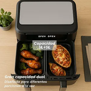 Мультипіч GRUNKEL DUALFLEXIFRYER 2800W Подвійна чаша 5L + 5L + 7L + 3L Технологія 360° 10 програм Незалежне керування ціна на synthetic.ua - Фото 1 Мультипіч GRUNKEL DUALFLEXIFRYER 2800W Подвійна чаша 5L + 5L + 7L + 3L Технологія 360° 10 програм Незалежне керування synthetic.ua - Фото 1