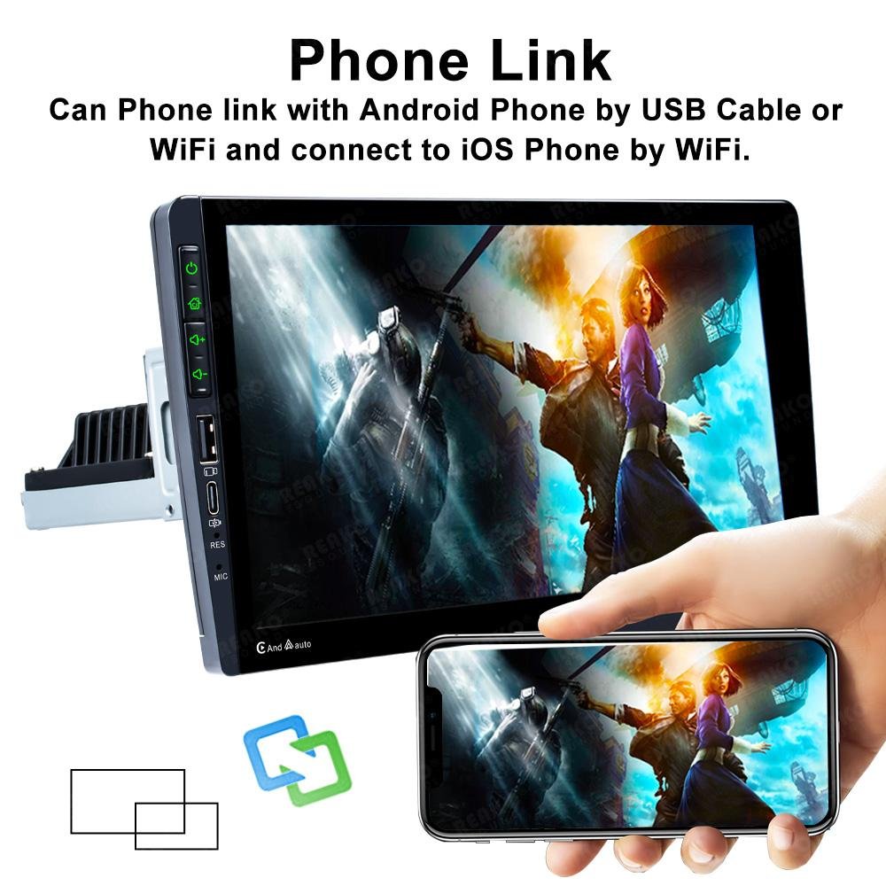 Автомагнітола Hikity / 9" / Сенсорна / 2/32Гб / Android 12 / Bluetooth / WI-FI / GPS / USB / microSD slot / 1DIN, фото №4