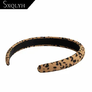 Обруч Мягкий Леопардовый Принт Ткань Обруч Характеристики 2,2 см synthetic.ua - Фото 1
