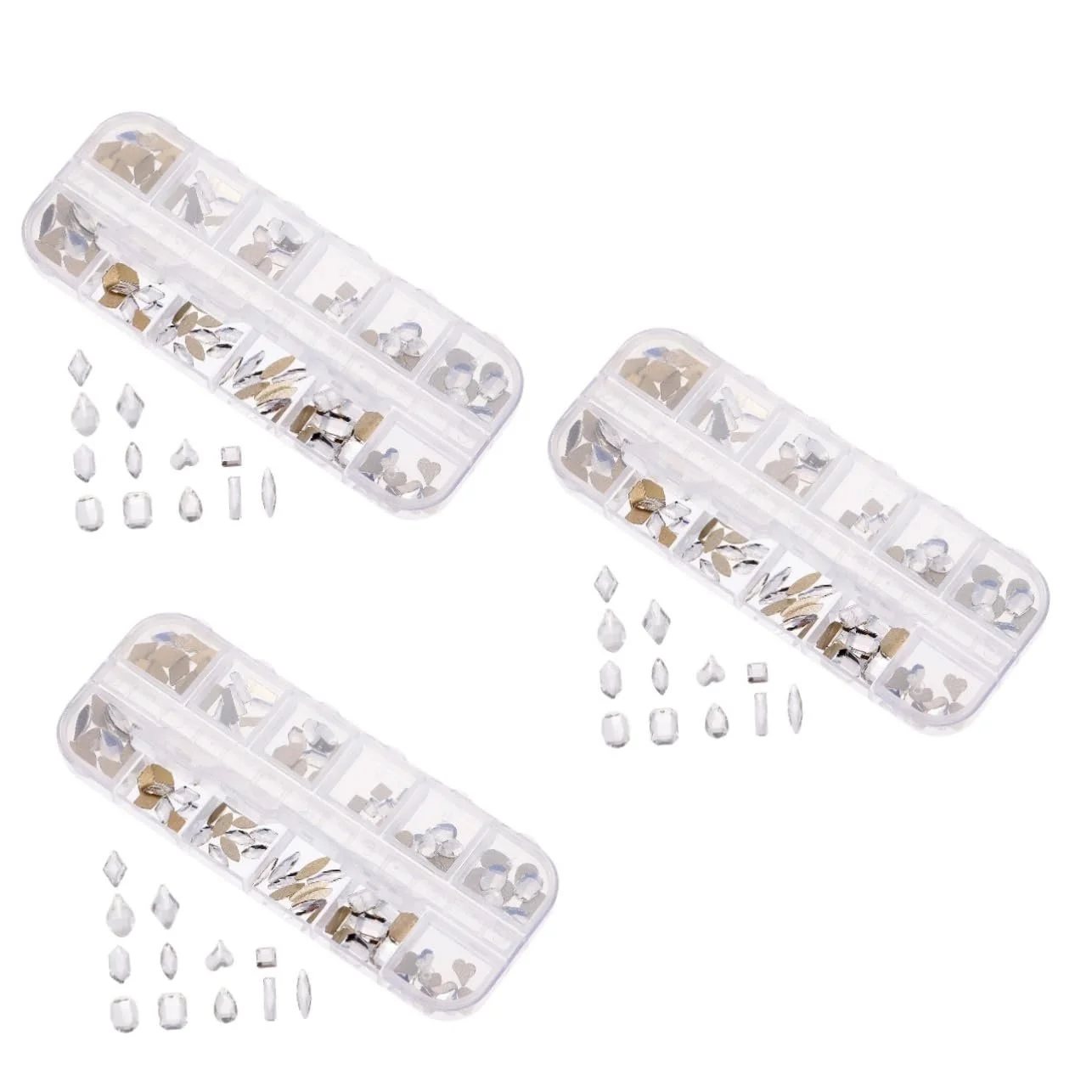 Украшения для маникюра minkissy со стразами Прозрачный хрусталь для ногтей для творческого дизайна ногтей и личного дизайна Подходит для салона и дома, фото №1