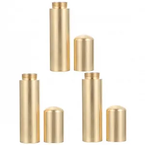 Коробка для зберігання BESPORTBLE, 3 шт, маленький латунний тубус, вуличний контейнер, металевий портативний контейнер для подорожей і виживання - Фото 1