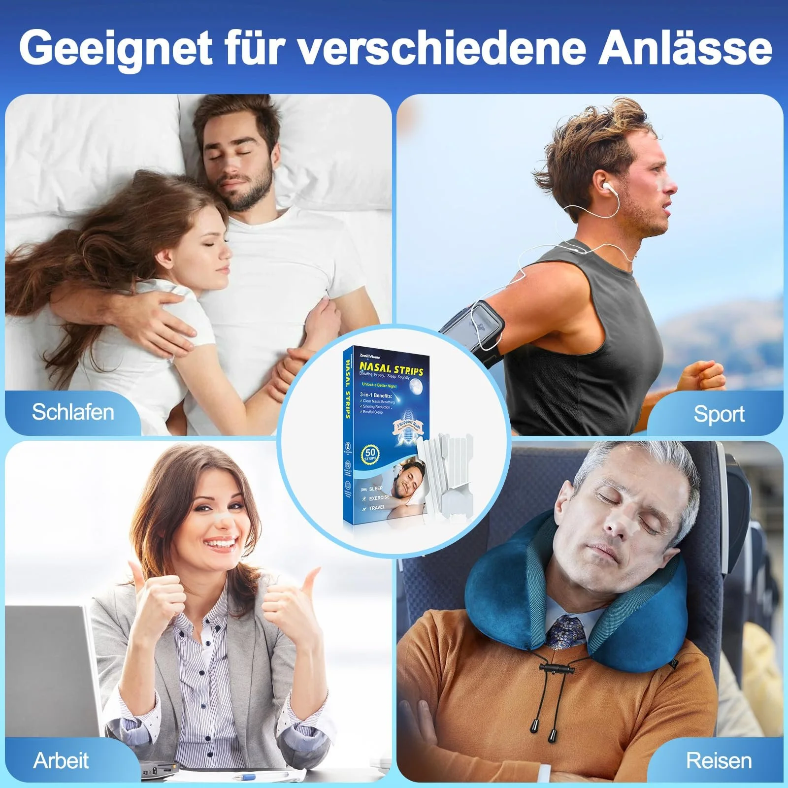 Носовые пластыри ZenithHome 50 шт, фото №3 Носовые пластыри ZenithHome 50 шт, фото №3