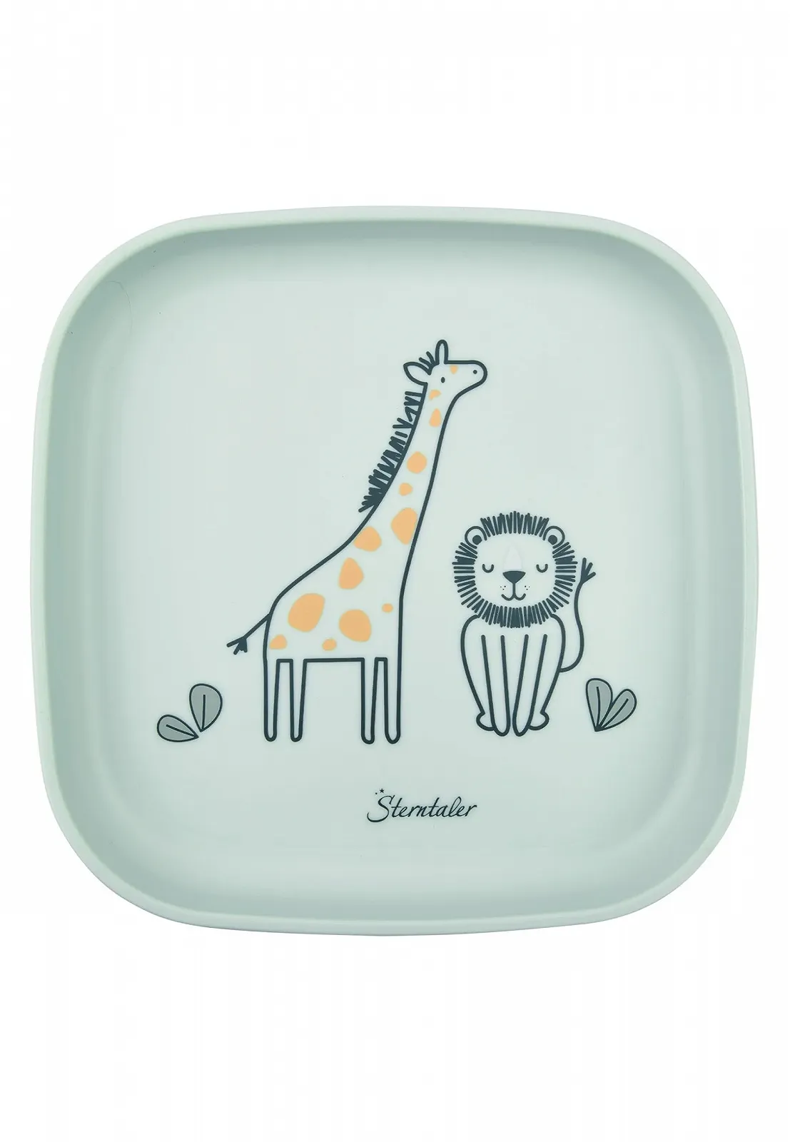 Набір посуду Sterntaler Жираф і Лев Квадратний з мотивом сафарі: тарілка, миска, чашка та столові прибори Блідо-зелений, фото №5 Набір посуду Sterntaler Жираф і Лев Квадратний з мотивом сафарі: тарілка, миска, чашка та столові прибори Блідо-зелений, фото №5