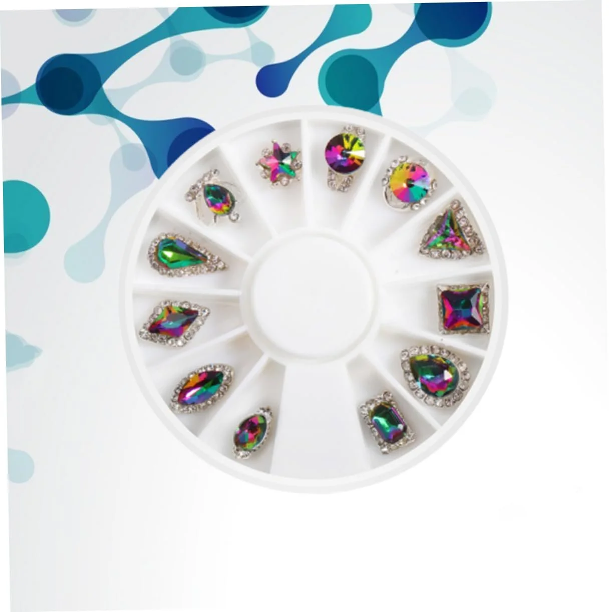 Стрази Rivets, 1 уп., вогняний опал, скляні, прикраси амулет, скляні заклепки, фото №9