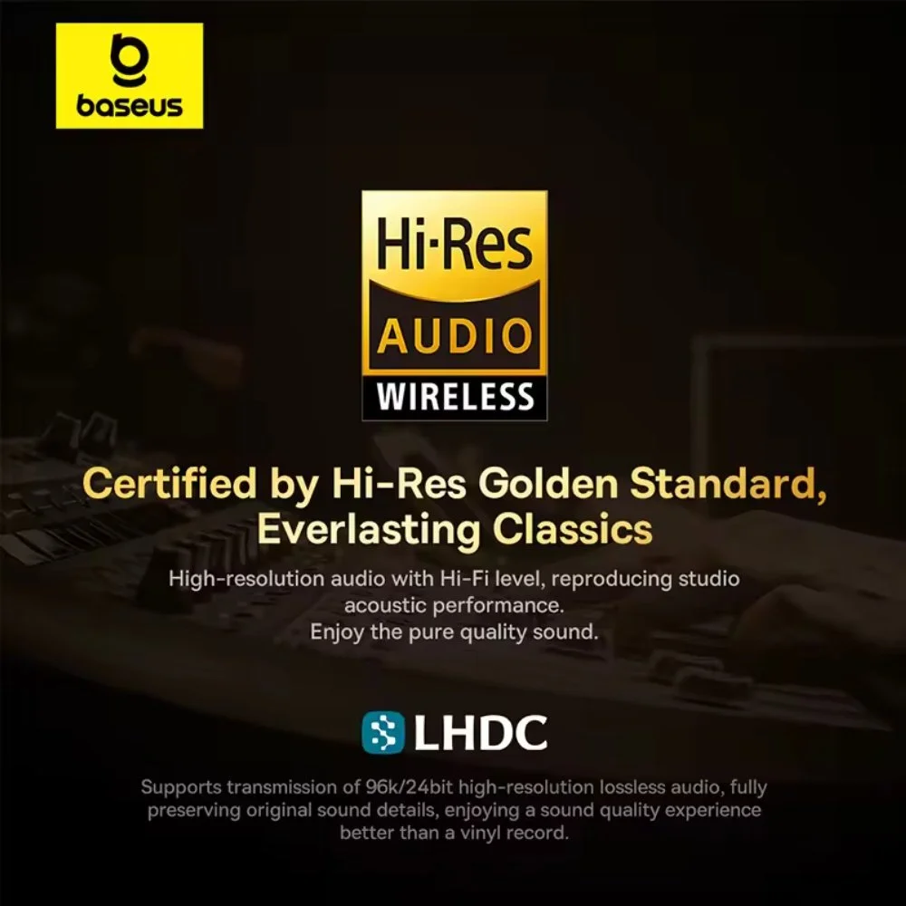 Наушники Baseus Bowie M2s Ultra Hi-Res LHDC ANC -52dB BT5.4 Black, фото №4