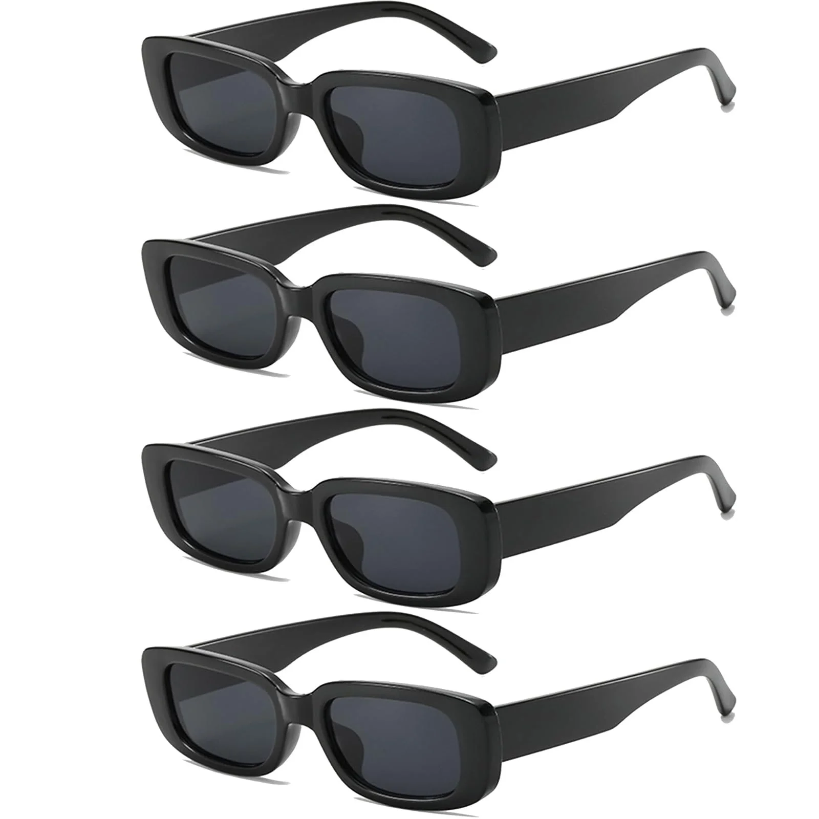 Сонцезахисні окуляри Dwenarry Прямокутні Вінтажні Вечірні 4 шт, фото №1