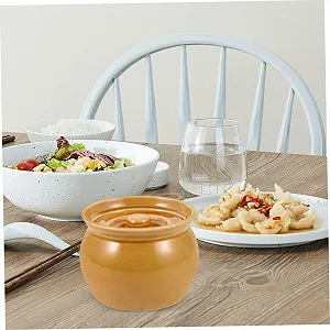 Керамическая кастрюля TOPBATHY с крышкой для тушения и запекания synthetic.ua - Фото 1