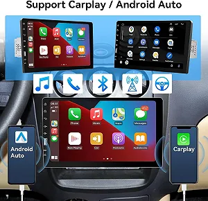 Автомагнитола Rimoody / 9" / Сенсорная / Apple CarPlay / Android Auto / Bluetooth / FM / USB / AUX / 1DIN synthetic.ua - Фото 1