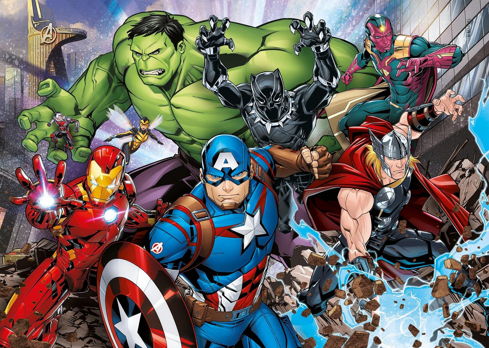 Puzzle Clementoni Supercolor The Avengers 21605 2 x 60 деталей 27 x 19 cm 4+ года, фото №4 Puzzle Clementoni Supercolor The Avengers 21605 2 x 60 деталей 27 x 19 cm 4+ года, фото №4