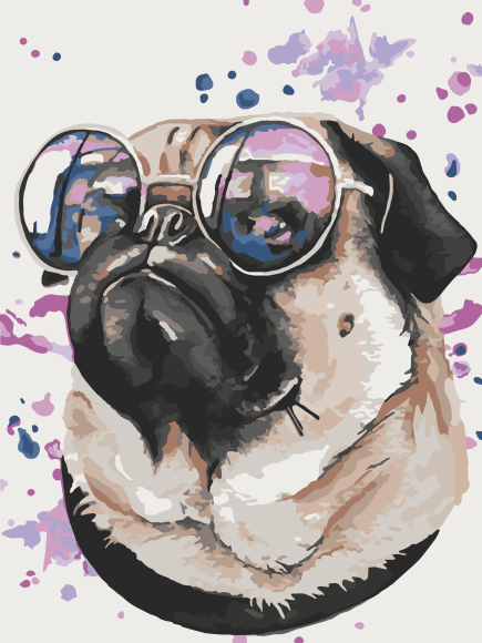 Картина за номерами Бізнес-мопс 11662-NN 30х40 Бамбі, фото №1