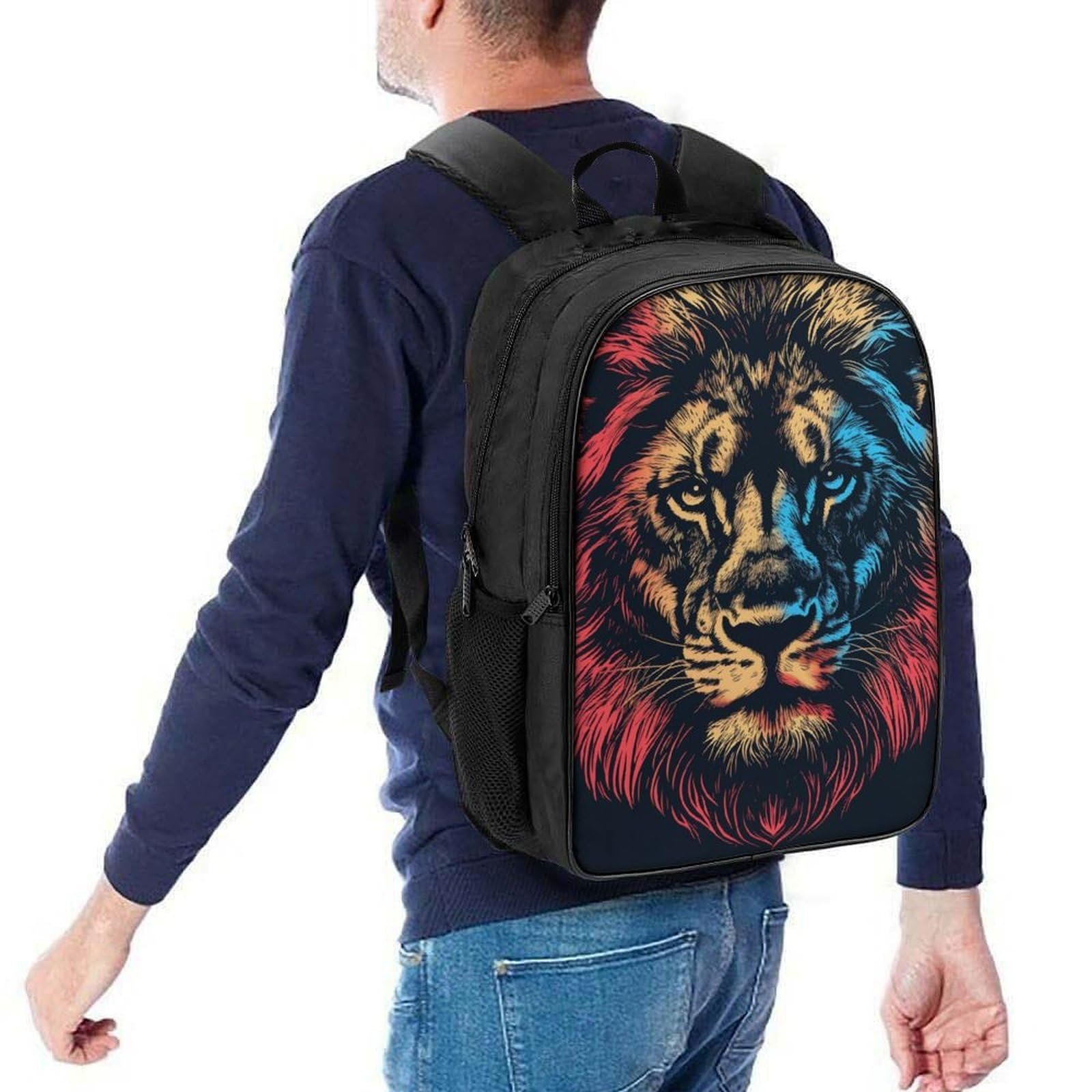 Рюкзак DPEOANEBN Lion 3D 40x28x16см, фото №5