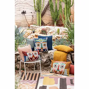 Покривало Vivaraise Перероблена Бавовна Stonewash 240 x 260 см Шафран synthetic.ua - Фото 1