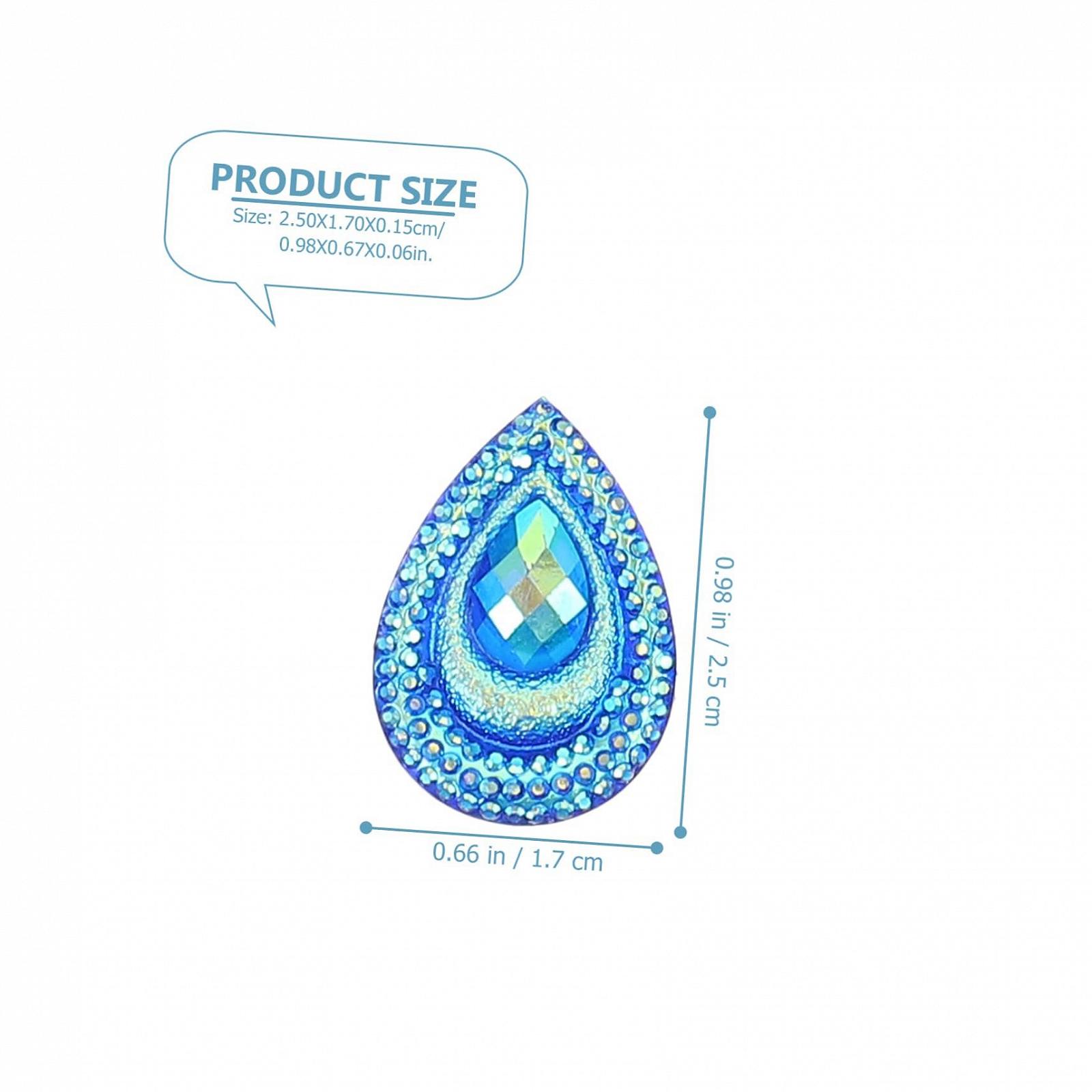 Стразы Капля Sewroro Павлиний хвост Смола, фото №2