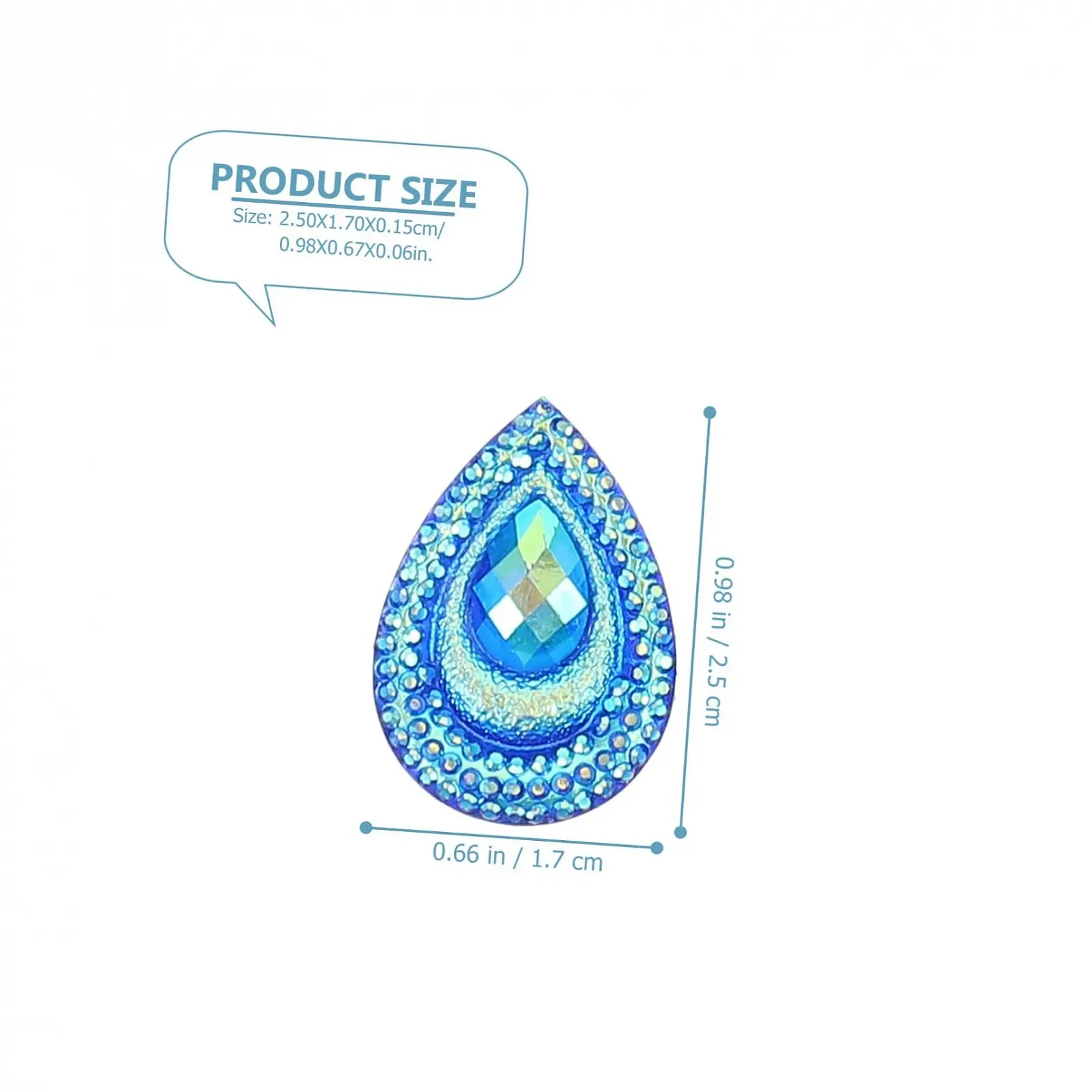 Стрази Крапля Sewroro Павиний хвіст Смола, фото №2