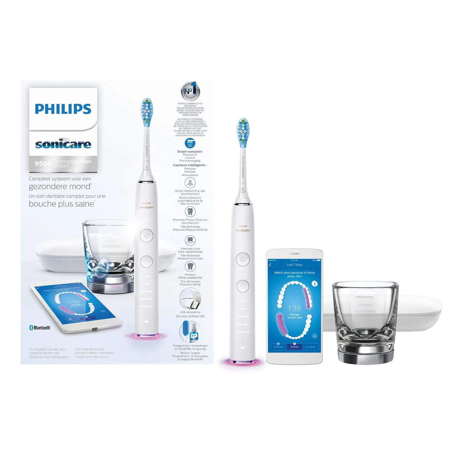 Электрическая зубная щетка Philips Sonicare DiamondClean Smart Белая, фото №1
