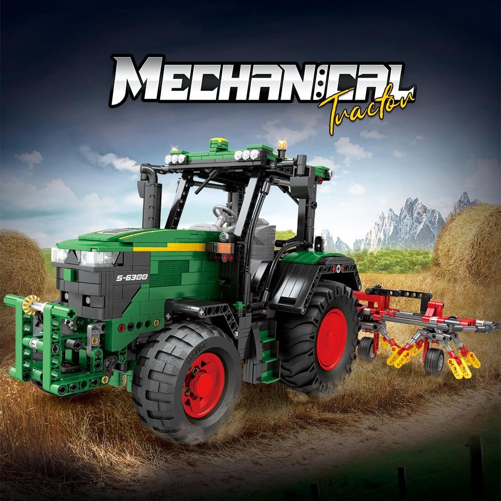 Блоки Reobrix 22015 Technik Agricultural Tractor 6130R для модели классического фермерского трактора, 1828 части, фото №2