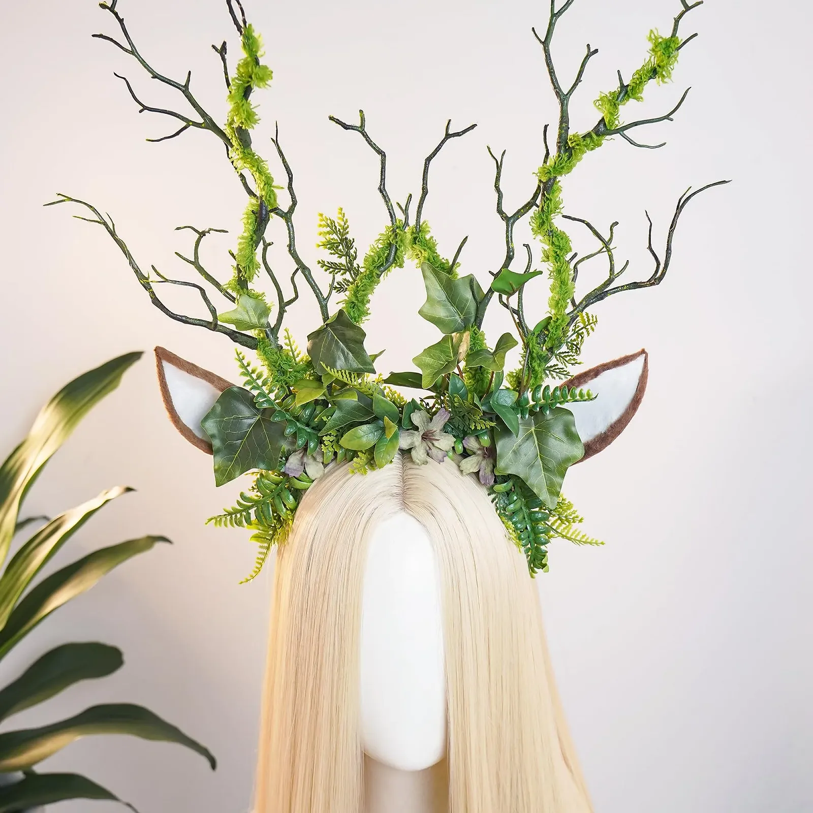 Обруч для волосся Гілка Зелений MOSTORY, фото №2