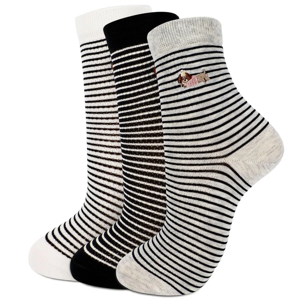 Шкарпетки Anicy, 3 пари, для дівчат, розмір 35-38, смугасті, фото №1