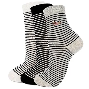 Шкарпетки Anicy, 3 пари, для дівчат, розмір 35-38, смугасті - Фото 1