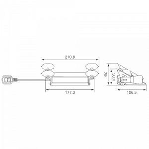 Импульсный маячок HELLA 2XD 014 053-011 synthetic.ua - Фото 1