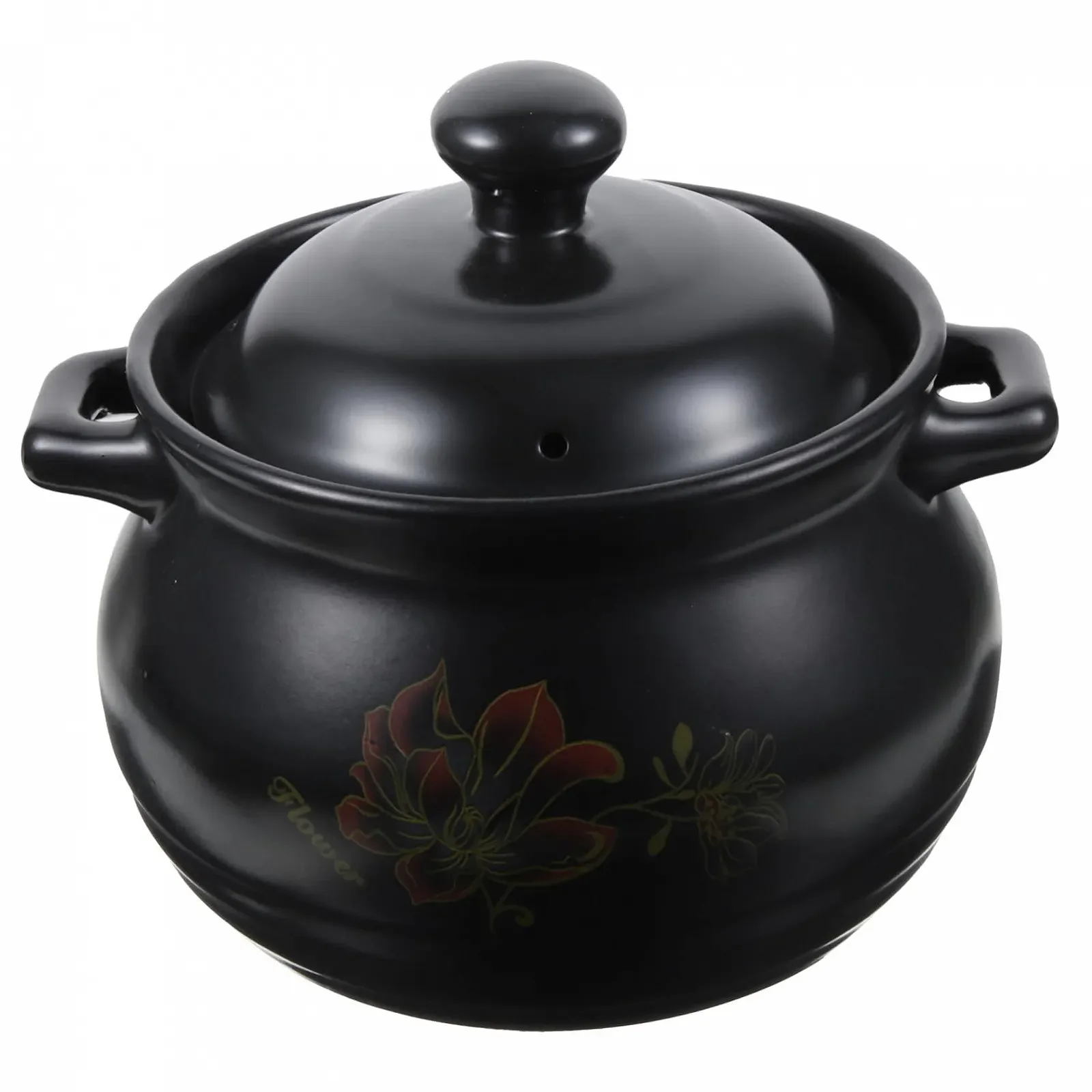 Керамическая кастрюля Керамика 2 л С крышкой Энергосберегающая с гладкой поверхностью, фото №1