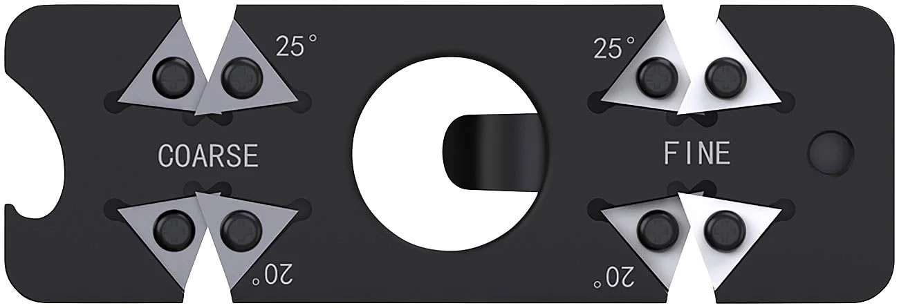 Точилка для ножей Rosenstein & Söhne EDC 6-в-1 компактная с открывалкой и клипсой Black, фото №6