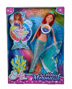 Лялька Steffi Love Sparkle Mermaid 39 см блискуча русалка з яскравою райдужною зміною кольору - Фото 1