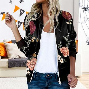 Жіноча куртка-бомбер Легка коротка на блискавці Довгий рукав ціна на synthetic.ua - Фото 1 Жіноча куртка-бомбер Легка коротка на блискавці Довгий рукав synthetic.ua - Фото 1