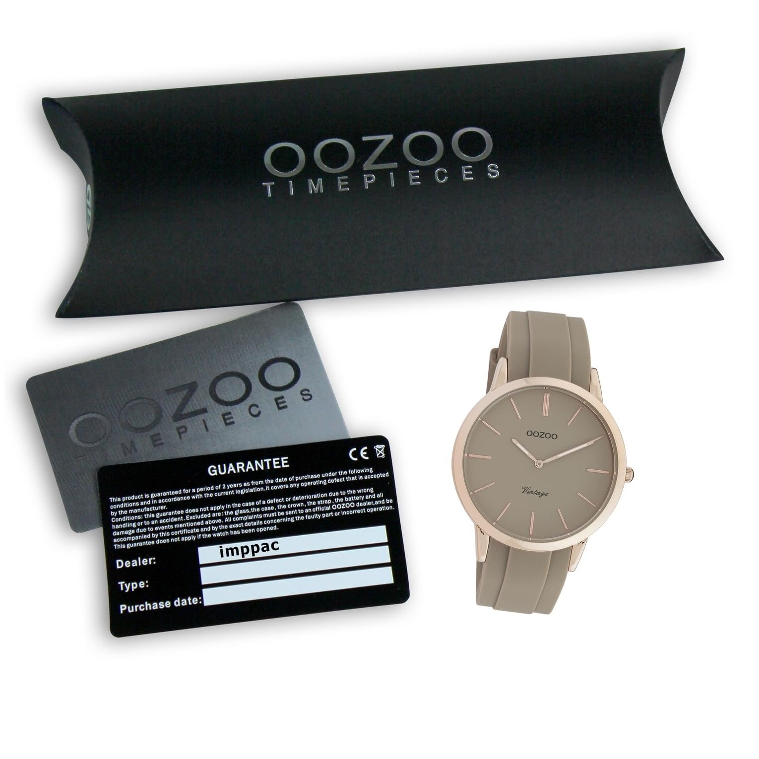 Женские часы Oozoo Vintage C20170, 42 мм, розовый/бежевый/бежевый, фото №6