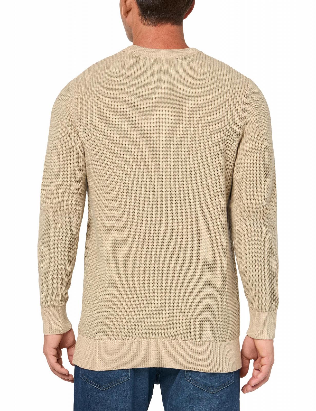 Мужской джемпер Guess - Delmar CN LS Washed Ribbed SWT (M4YR11 Z3421) Бежевый - L, фото №2