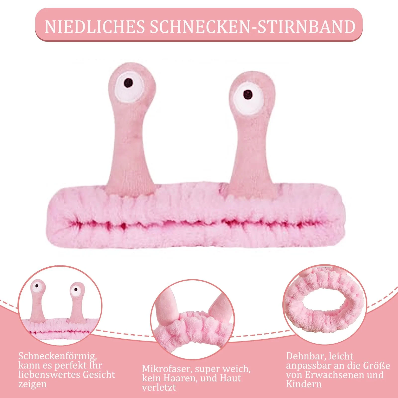 Пов'язка на голову для вмивання обличчя, Набір з 3 шт, фото №3 Пов'язка на голову для вмивання обличчя, Набір з 3 шт, фото №3