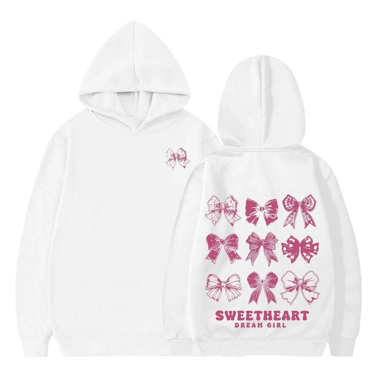 Дівчачий пуловер Худі з принтом серця, фото №1