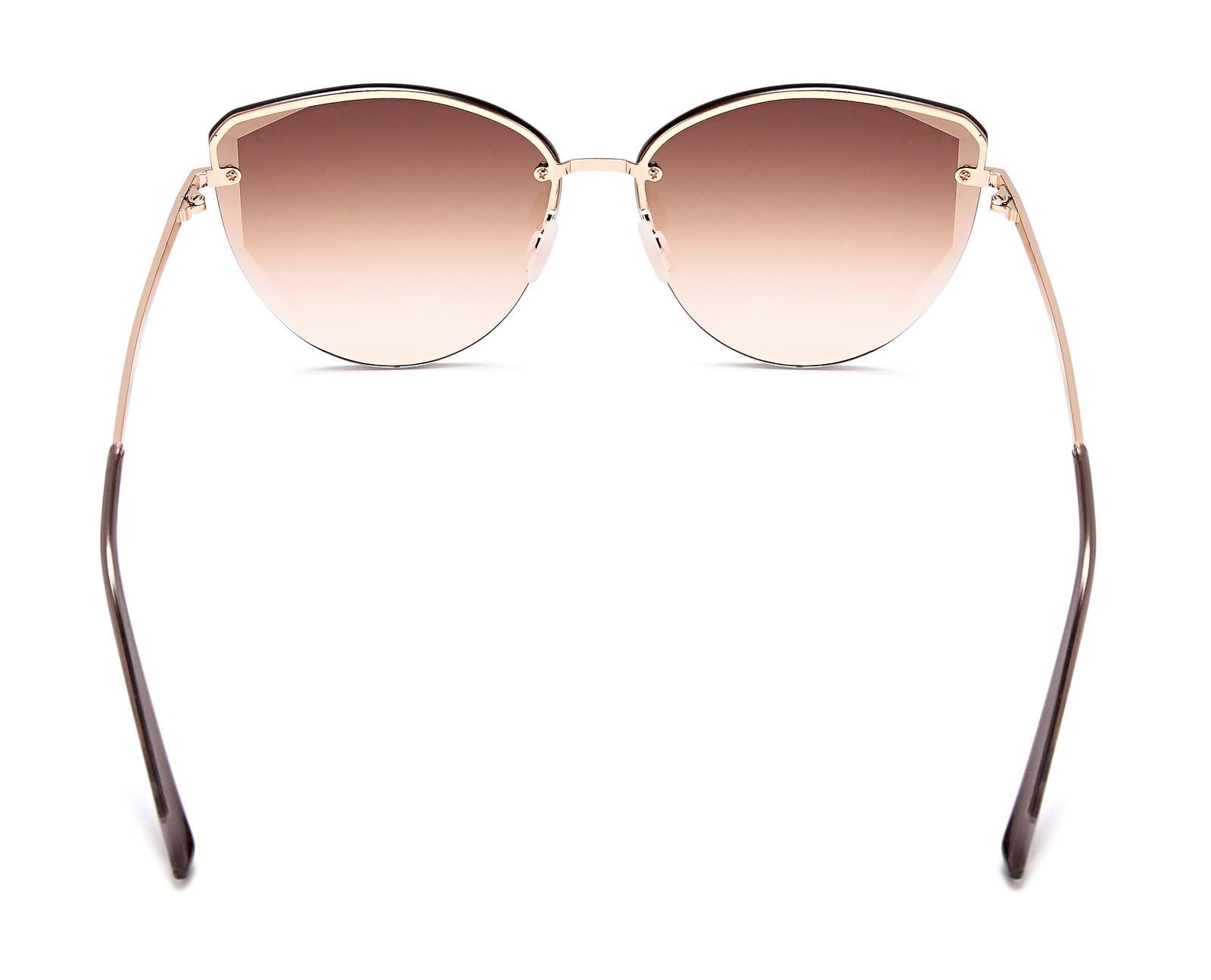 Сонцезахисні окуляри Cateye styleBREAKER 09020123 Без оправи з діамантовим огранюванням з тонованими лінзами Металева дужка, фото №3