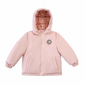 Детская Пуховая Куртка Однотонная Цветная Хлопковая Куртка Двусторонняя Куртка для Девочки Короткая Пуховая Куртка с Капюшоном Детская Зимняя Утепленная Теплая Хлопковая Одежда (3-12 лет) - Фото 1